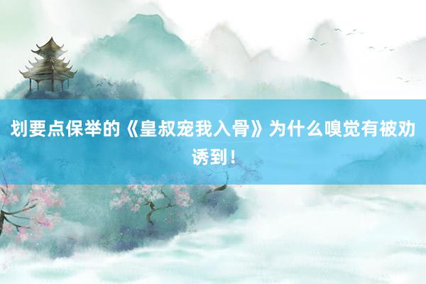 划要点保举的《皇叔宠我入骨》为什么嗅觉有被劝诱到！